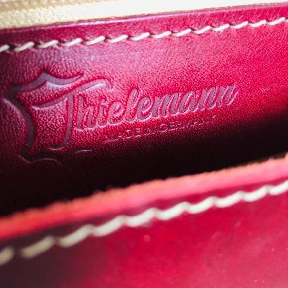 Leather Thielemann NWOT Handmade Red Shoulder Crossbody Purse - Picture 5 of 7